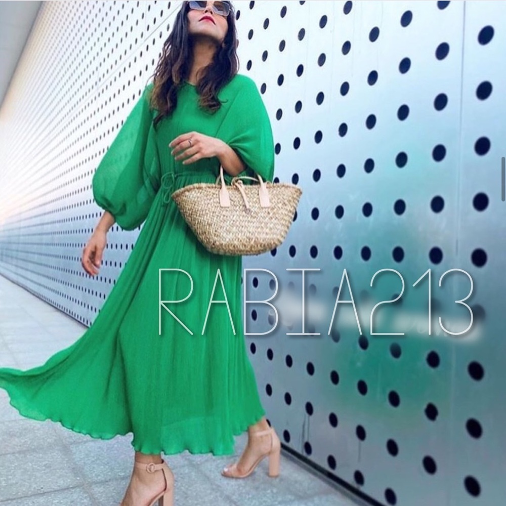 ZARA PLEATED DRESS - Picture 8 of 16